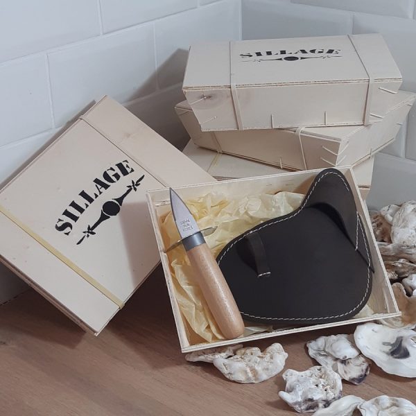 coffret gant + couteau à huitres