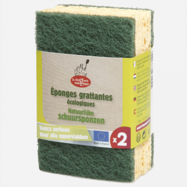 éponge grattante verte
