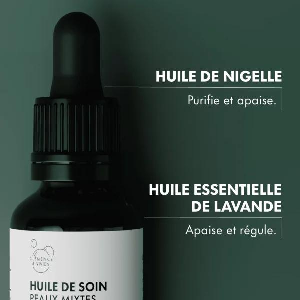 huile de soin peaux mixtes bio Clémence & Vivien