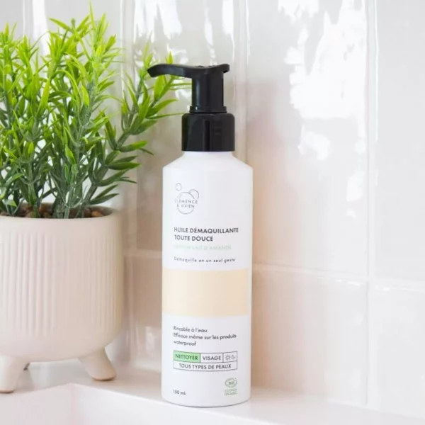 huile démaquillante bio clémence & Vivien parfum amande