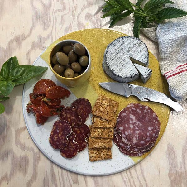 plateau apéro jaune