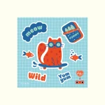 Sticker réfléchissant Chat par Rainette