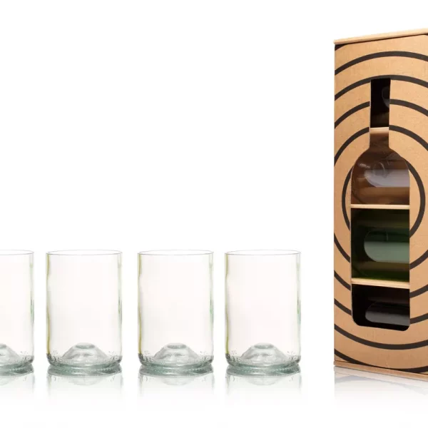 verre transparent rebottled