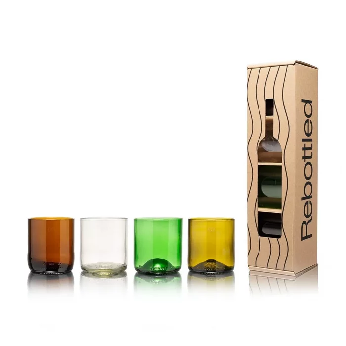 verre en verre recyclé rebottled