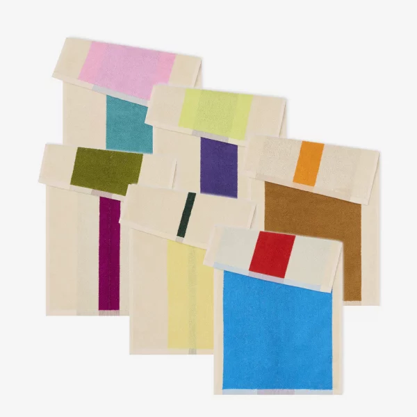 serviettes 30*50 en coton bio multicolores par Suite702