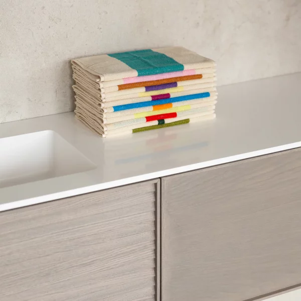 serviettes 30*50 en coton bio multicolores par Suite702