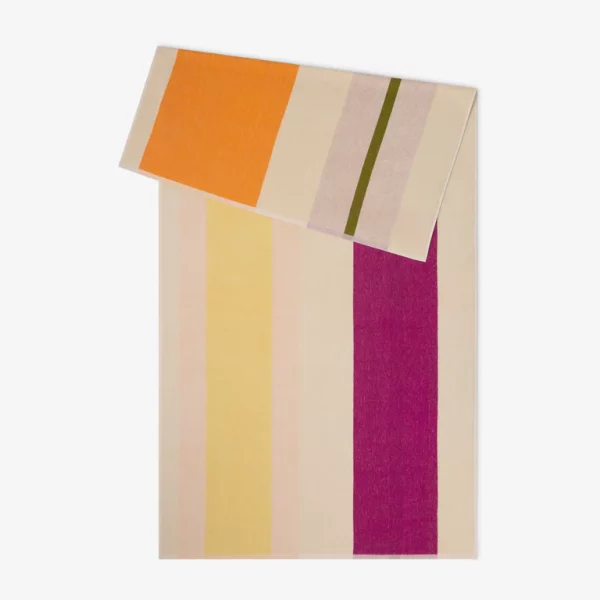 Serviette de plage Suite702 en coton bio jaune fuchsia orange vert