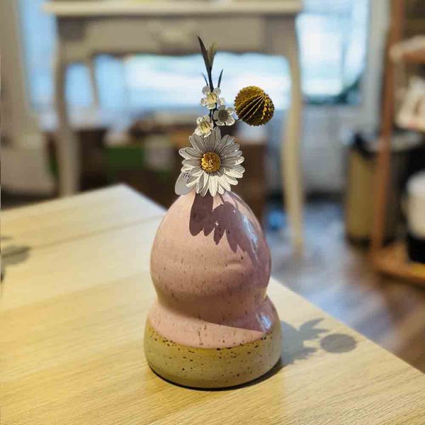 soliflores en céramique L rose