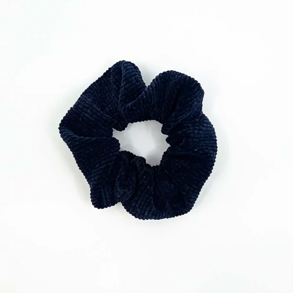 chouchou velours côtelé noir