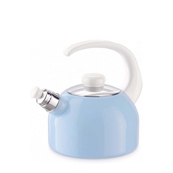 bouilloire en émail bleu riess