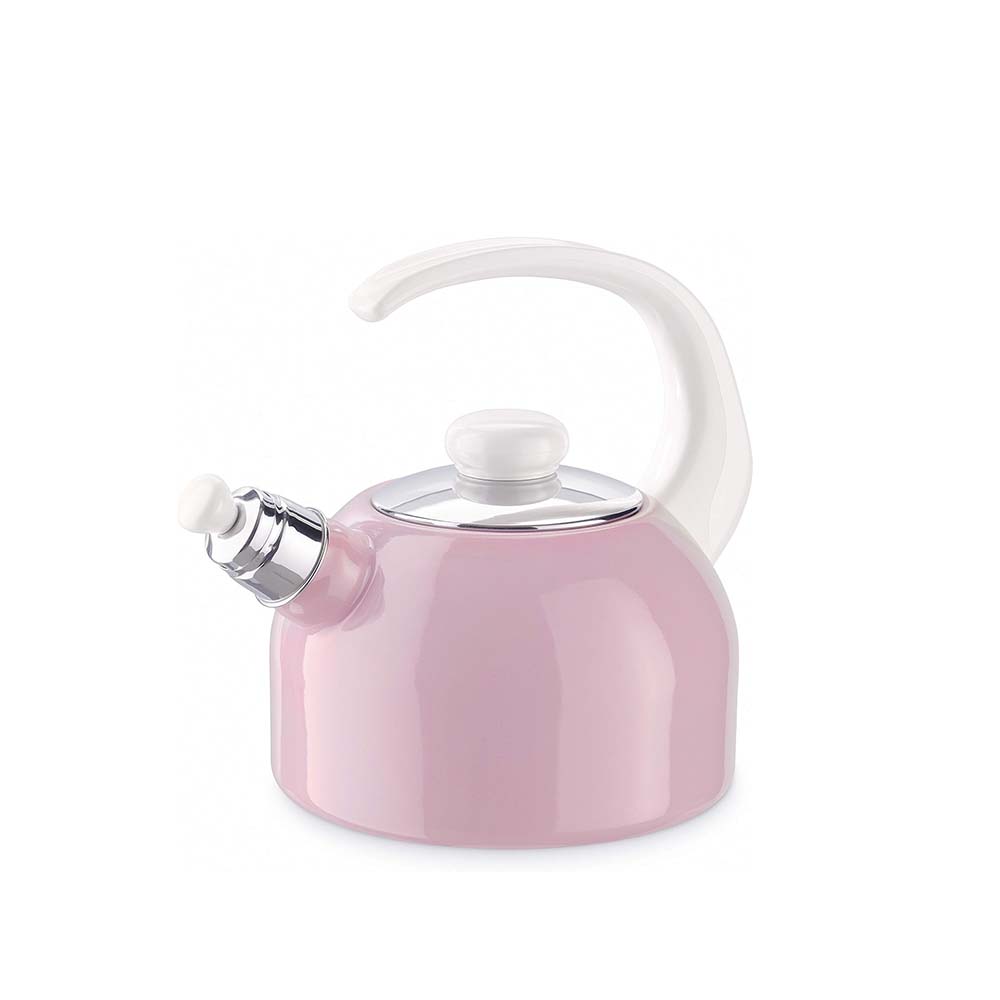 bouilloire-rose-email-riess bouilloire en émail rose riess