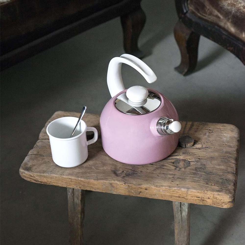 bouilloire-rose-email-riess2 bouilloire en émail rose riess