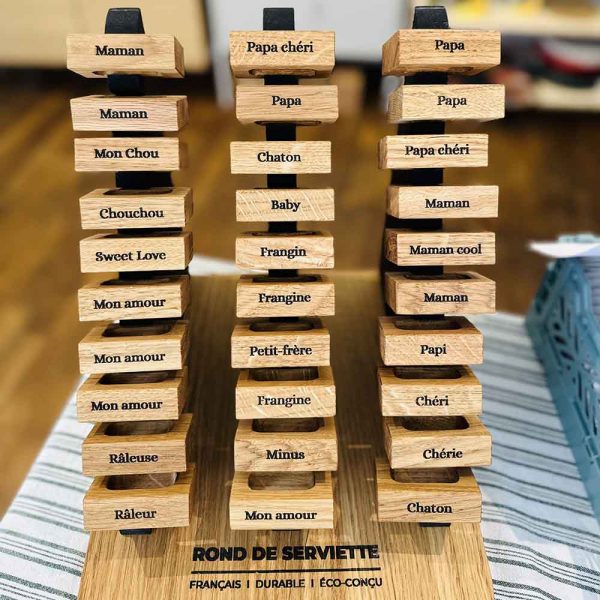 rond de serviette bois personnalisé