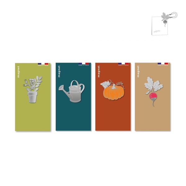 magnet en métal thème jardin
