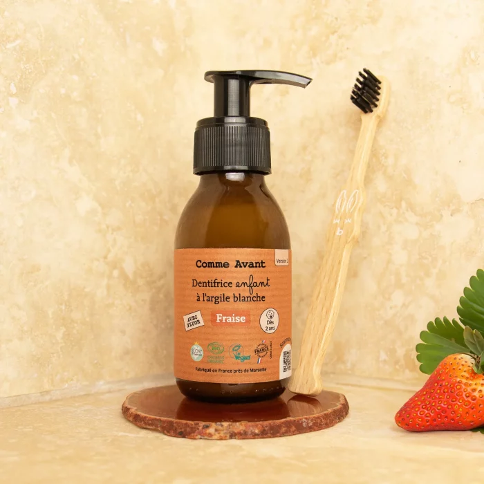 dentifrice bio à la fraise pour enfants de chez comme avant