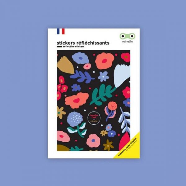 stickers réfléchissant rainette fleurs
