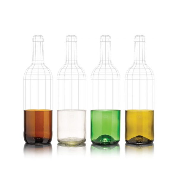 verres recyclés rebottled