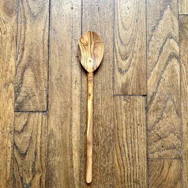 cuillère ronde en bois olivier