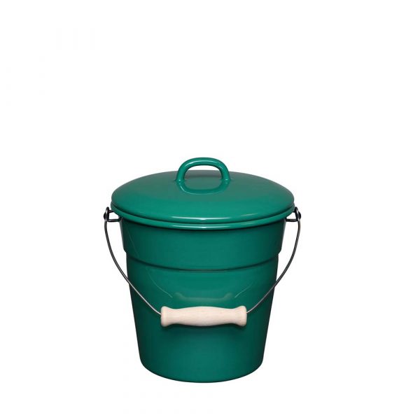 seau en émail vert sapin riess