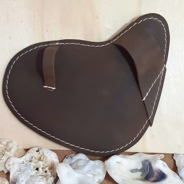 gant à huitre cuir marron