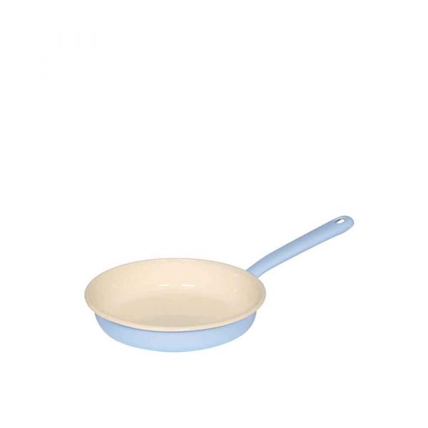 poele en émail riess 20 cm bleu