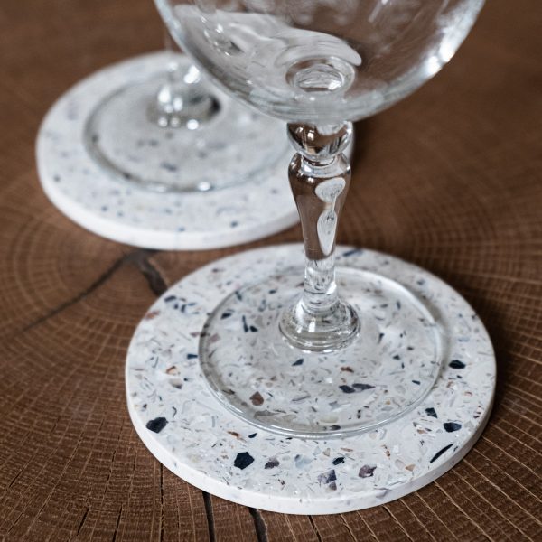 dessous de verres en coquillages recyclés Saint Jacques par Malakio