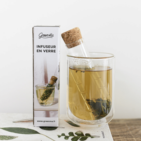 infuseur en verre pour thé ou tisane par Greema