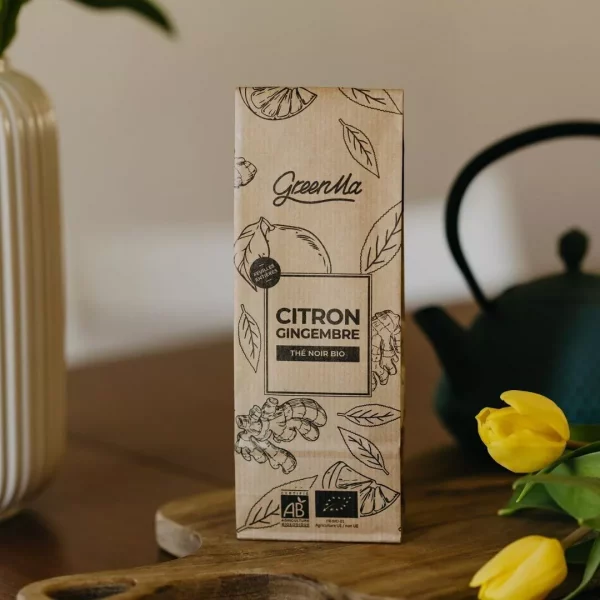 thé noir bio citron gingembre de chez greenma
