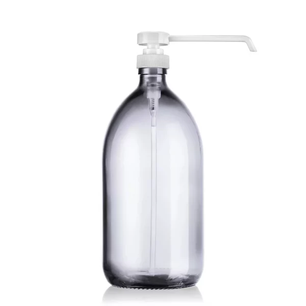flacon distributeur 1L avec bec long, en verre recyclé par Little Pots