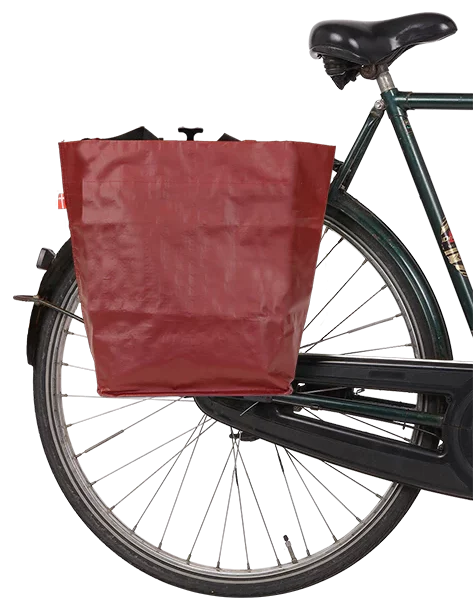sacoche vélo cabas de course bordeaux par Cobags