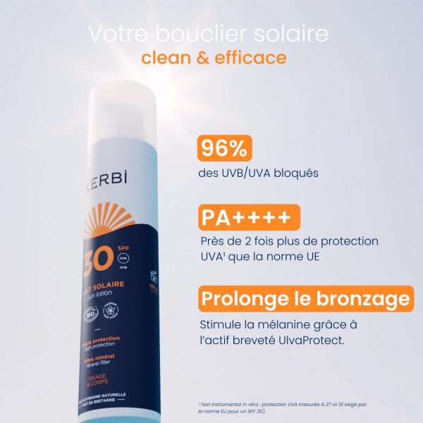 crème solaire bio Kerbi spf30 format 100ml