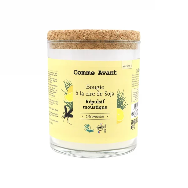 bougie anti moustique à la citronnelle 40h par Comme Avant