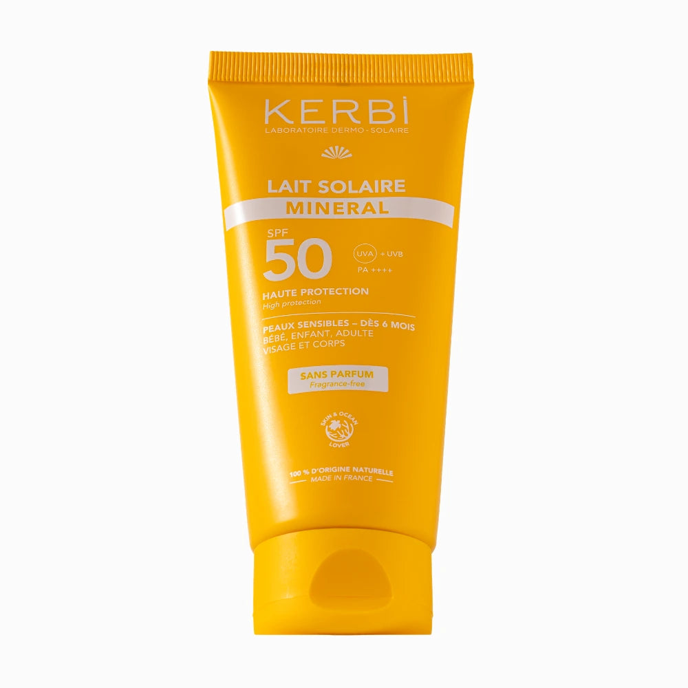 creme-solaire-spf50-sans-parfum-mineral-naturel-bio-kerbi-100g.webp crème solaire SPF50 sana parfum bébé 100gr Kerbi