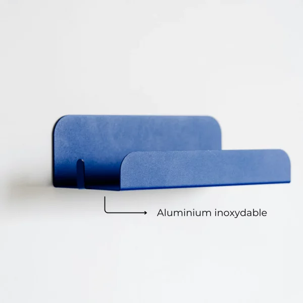 étagère pour salle de bain en alu inoxydable bleu Klein Mamik