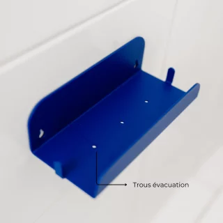 étagère pour salle de bain en alu inoxydable bleu Klein Mamik