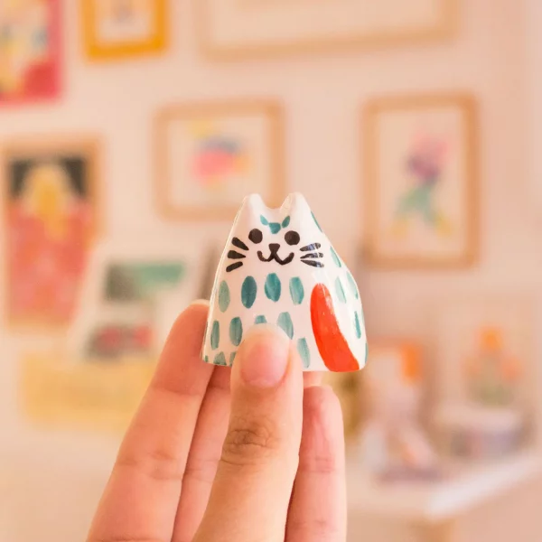 chat en céramique Ana Seixas