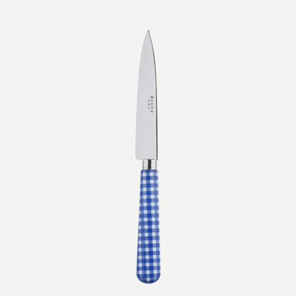 Couteau d'office sabre finition vichy bleu outremer