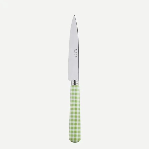 Couteau d'office sabre finition vichy vert jardin
