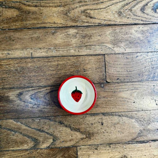 mini bol en céramique fraise rouge Kult