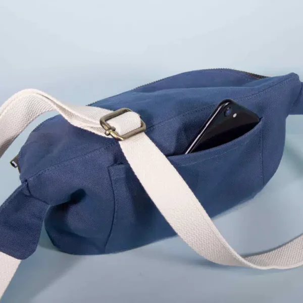 sac banane en coton bio épais bleu indigo par Venga