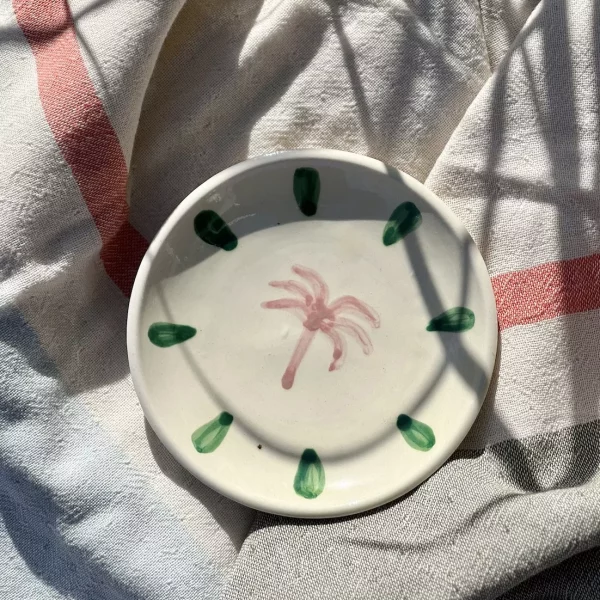 Assiette en céramique palmier Kult