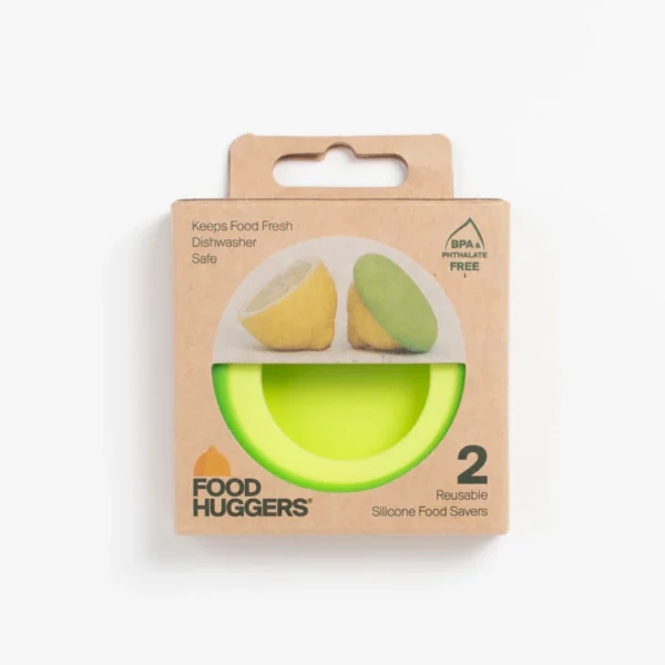 Couvercles alimentaires en silicone lavable x2 agrumes par Food Huggers