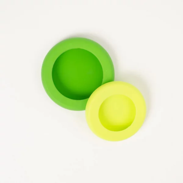 Couvercles alimentaires en silicone lavable x2 agrumes par Food Huggers