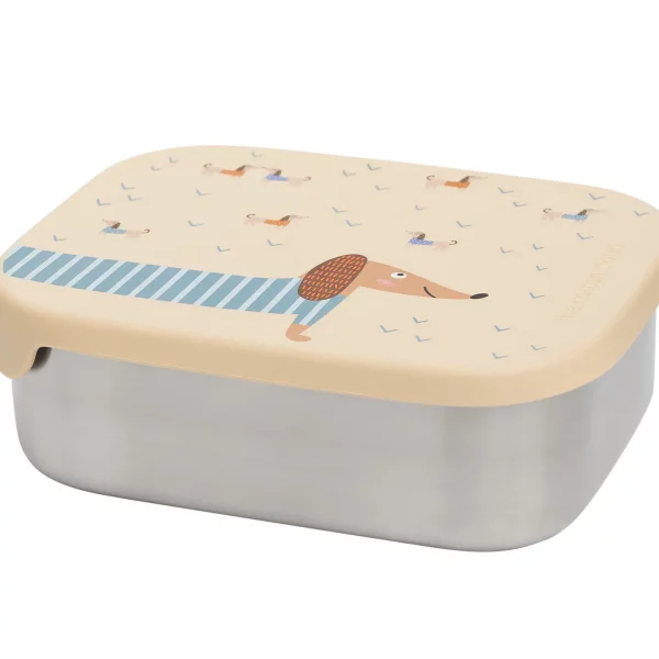 boite à gouter inox et silicone pour enfant - motif teckel par The Cotton Cloud