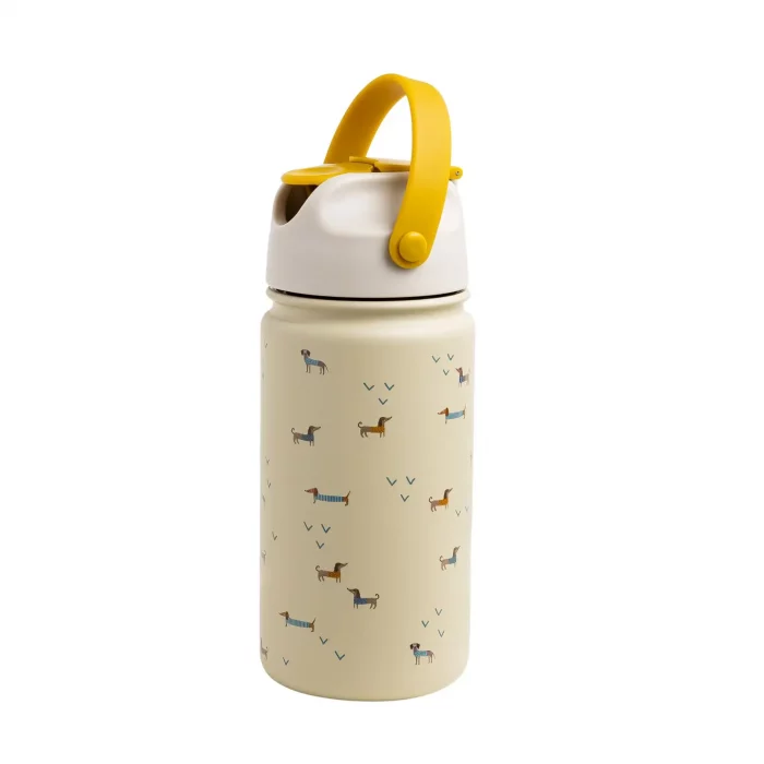 gourde en inox isotherme pour enfant Teckel par The Cotton Cloud