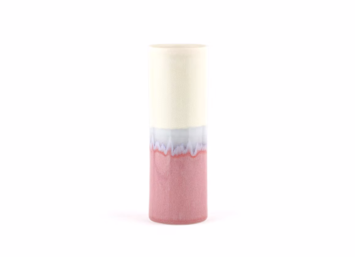 mini vase en porcelaine blanc et rose par SGW Lab