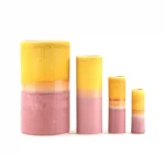 grand vase en porcelaine jaune et rose par SGW Lab