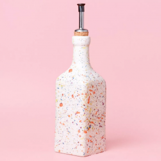 bouteille d'huile en céramique multi couleur faite en Espagne