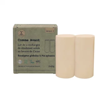 recharge déodorant solide bio eucalyptus comme avant