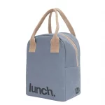 sac pour lunch pique nique en coton GOTS bleu